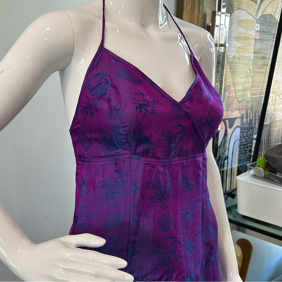 NWOT 100% Silk Tie Back Halter Top - Picture 6 of 8